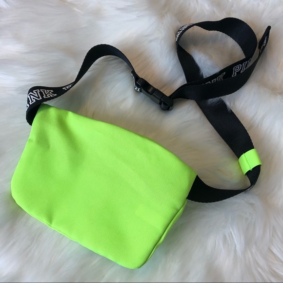 Victoria Secrets Pink Neon Yellow, Black and White Fanny Pack - Picture 6 of 7